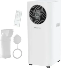Rowenta 3 In 1 Klimagerät Turbo Cool AU5010 | Mobile Klimaanlage, Ventilator, Luftentfeuchter In Einem | Schlauch & Fernbedienung Inklusive | Eco-Modus