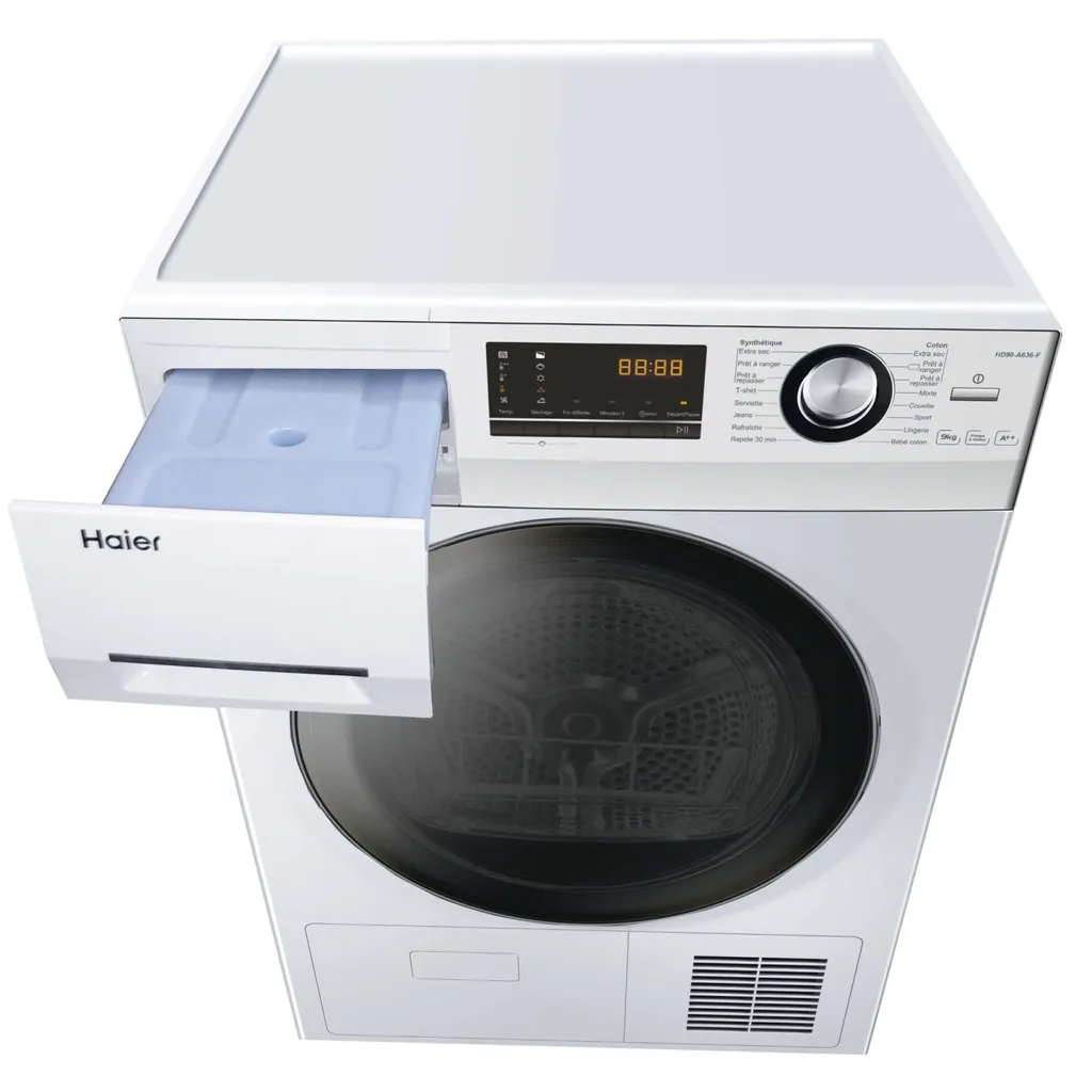 Haier HD90-A636 Wärmepumpentrockner Mit 9 Kg Fassungsvermögen 11 Haier HD90-A636 Wärmepumpentrockner Mit 9 Kg Fassungsvermögen – Bild 9