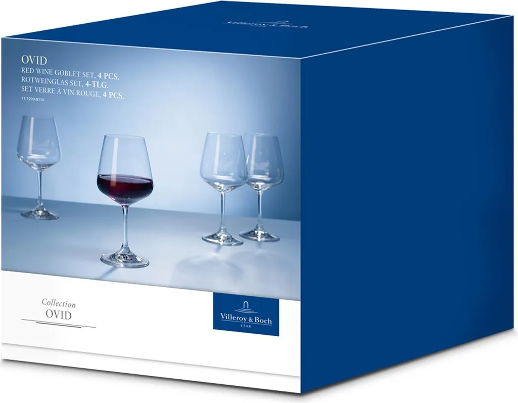 Villeroy & Boch Rotweinglas Set Ovid Klar, 4 Tlg. 9 Villeroy & Boch Rotweinglas Set Ovid Klar, 4 Tlg. – Bild 7