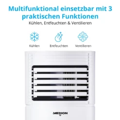 MEDION Smarte Mobile Klimaanlage Mit Abluftschlauch (leise, 3in1, Klimagerät, App Und Sprach- Steuerung, Kühlen Entfeuchten Ventilieren, Staubfilter, Geeignet Für Bis Zu 32qm, 9000BTU, MD37216) 15 MEDION Smarte Mobile Klimaanlage Mit Abluftschlauch (leise, 3in1, Klimagerät, App Und Sprach- Steuerung, Kühlen Entfeuchten Ventilieren, Staubfilter, Geeignet Für Bis Zu 32qm, 9000BTU, MD37216) -Kaufland Verkäufe ec68ec5c16e2e06cf13fa94aeeecbad2
