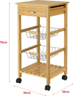 Bambus Küchenwagen Stenungsund 76 X 36 X 36 Cm Servierwagen Mit Schublade Und Ablage Allzweckregal Rollwagen Mit Metallkörben Küchenregal -Kaufland Verkäufe ecf4079fda4c6693bf4ea83cd2885a3b