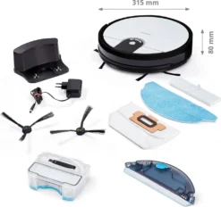 MEDION Saugroboter Mit Wischfunktion Und Zyklon Technologie S20 SW (Alexa App Steuerung, Modell 2021, Extra Flach, Regulierbare Wasserabgabe, Ladestation, Tierhaar Allergiker Optimiert) -Kaufland Verkäufe ecf428bebdf6c884a887eaabe2496af2