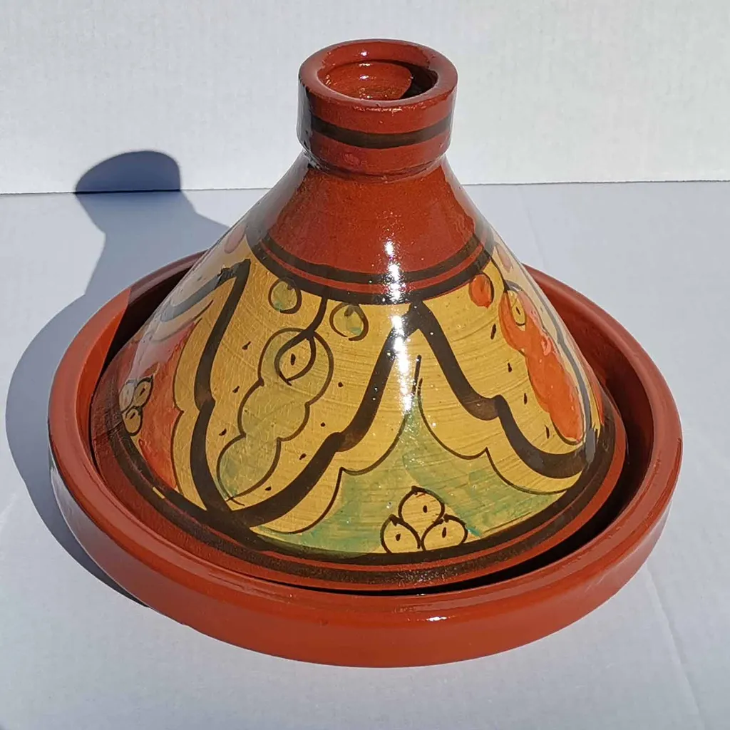 Marokkanische Tajine Doukala 34 Cm Glasiert | Kochen Für 4-6 Personen | Handbemalte Tagine Aus Marokko 3 Marokkanische Tajine Doukala 34 Cm Glasiert | Kochen Für 4-6 Personen | Handbemalte Tagine Aus Marokko