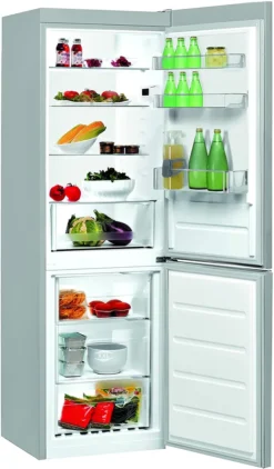 Privileg PVB 476 SE Kühl-/Gefrier-Kombination / LessForst / 308L Gesamtnutzinhalt/ 111L Gefrieren/ 233 KWh Strom/Jahr /LED-Licht /Superkühlfunktion / 4-Sterne Gefrierfach/silber