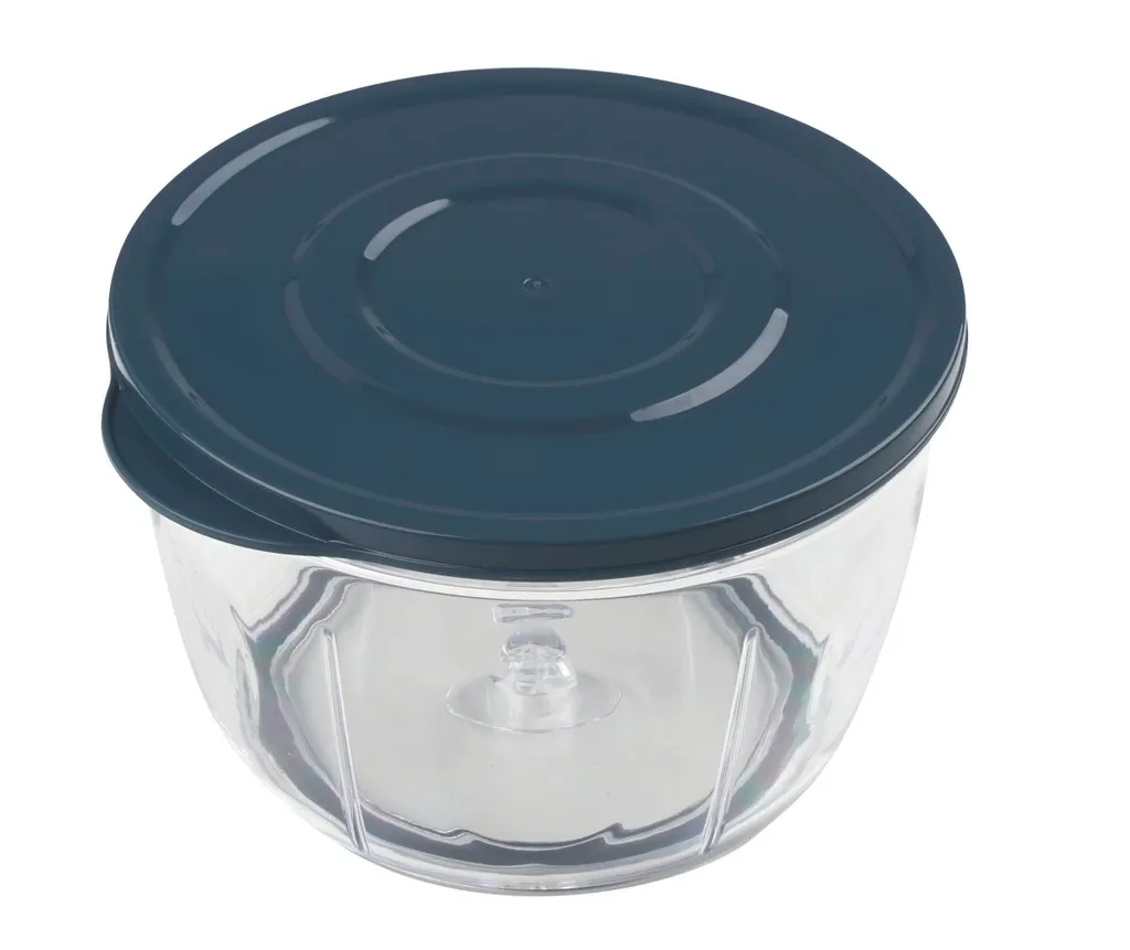 Fackelmann Multi-Hacker Easyprepare, Hochweritger Mulit-Zerkleinerer Mit Seilzug, Transparenter Auffangbehälter Mit Frischhaltedeckel, Sicher Halt Durch Anti-Rutsch-Boden (Farbe: Weiß / Blau-Grau) 6 Fackelmann Multi-Hacker Easyprepare, Hochweritger Mulit-Zerkleinerer Mit Seilzug, Transparenter Auffangbehälter Mit Frischhaltedeckel, Sicher Halt Durch Anti-Rutsch-Boden (Farbe: Weiß / Blau-Grau) – Bild 4