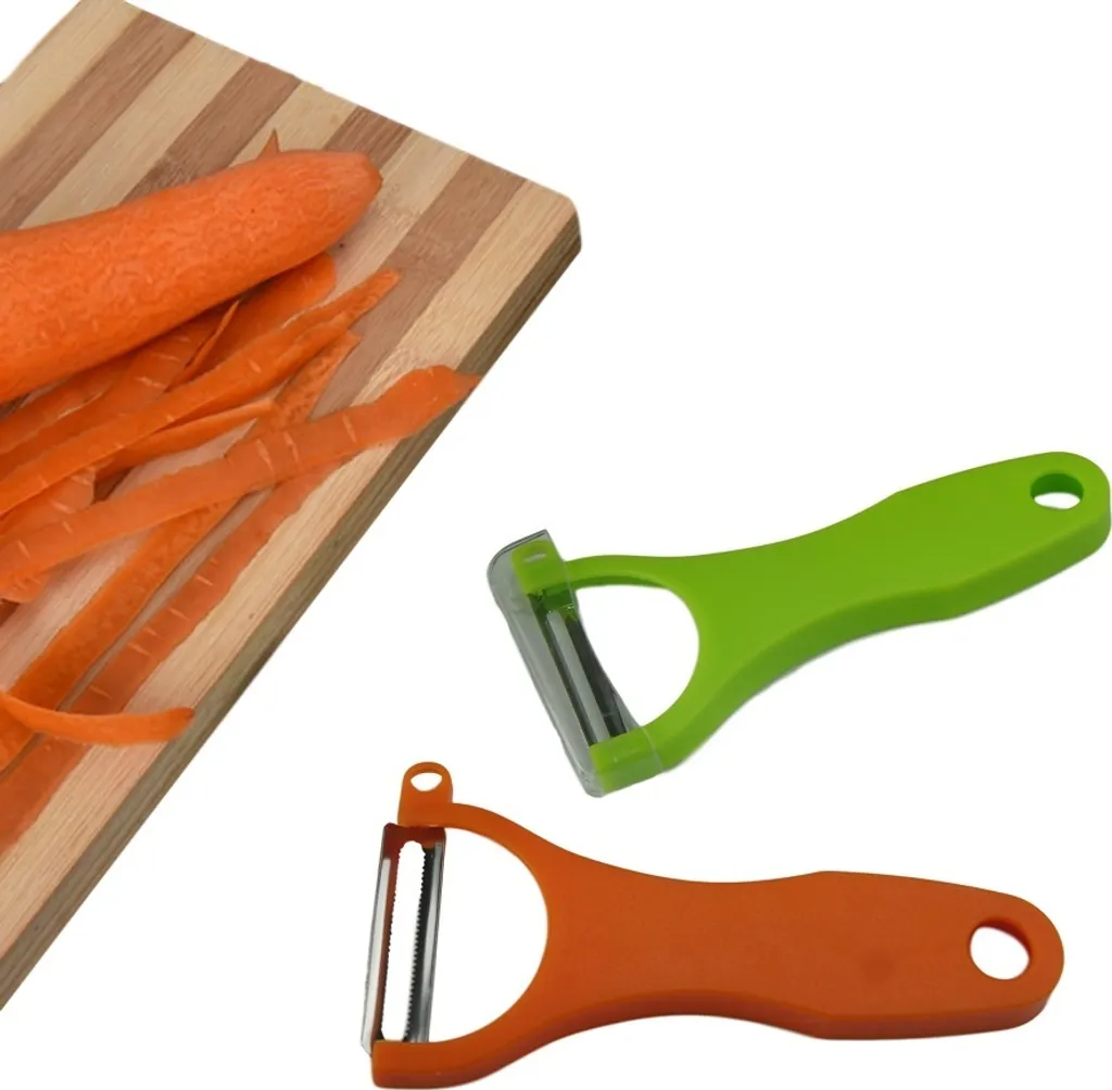 2er Set - Sparschäler Für Obst Und Gemüse - 2er Pack Gemüseschäler Farbe - 1 X Grün Und 1 X Orange | Obstschäler Mit Edelstahl Klinge | Universalschäler - Kartoffelschäler 13,4cm X 6,8cm 3 2er Set - Sparschäler Für Obst Und Gemüse - 2er Pack Gemüseschäler Farbe - 1 X Grün Und 1 X Orange | Obstschäler Mit Edelstahl Klinge | Universalschäler - Kartoffelschäler 13,4cm X 6,8cm