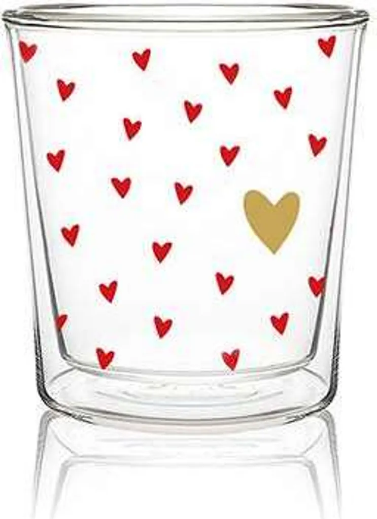 Doublewall Trend-Glass 'Little Hearts Real Gold' 3 Doublewall Trend-Glass 'Little Hearts Real Gold'
