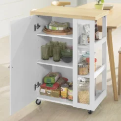 SoBuy FKW75-WN Küchenwagen Servierwagen Beistellwagen Rollwagen Mit 1 Tür Und 3 Regalböden Weiß-Natur BHT Ca.: 60x90x40cm 11 SoBuy FKW75-WN Küchenwagen Servierwagen Beistellwagen Rollwagen Mit 1 Tür Und 3 Regalböden Weiß-Natur BHT Ca.: 60x90x40cm -Kaufland Verkäufe ef1afe09238c219d16238867a85a038a
