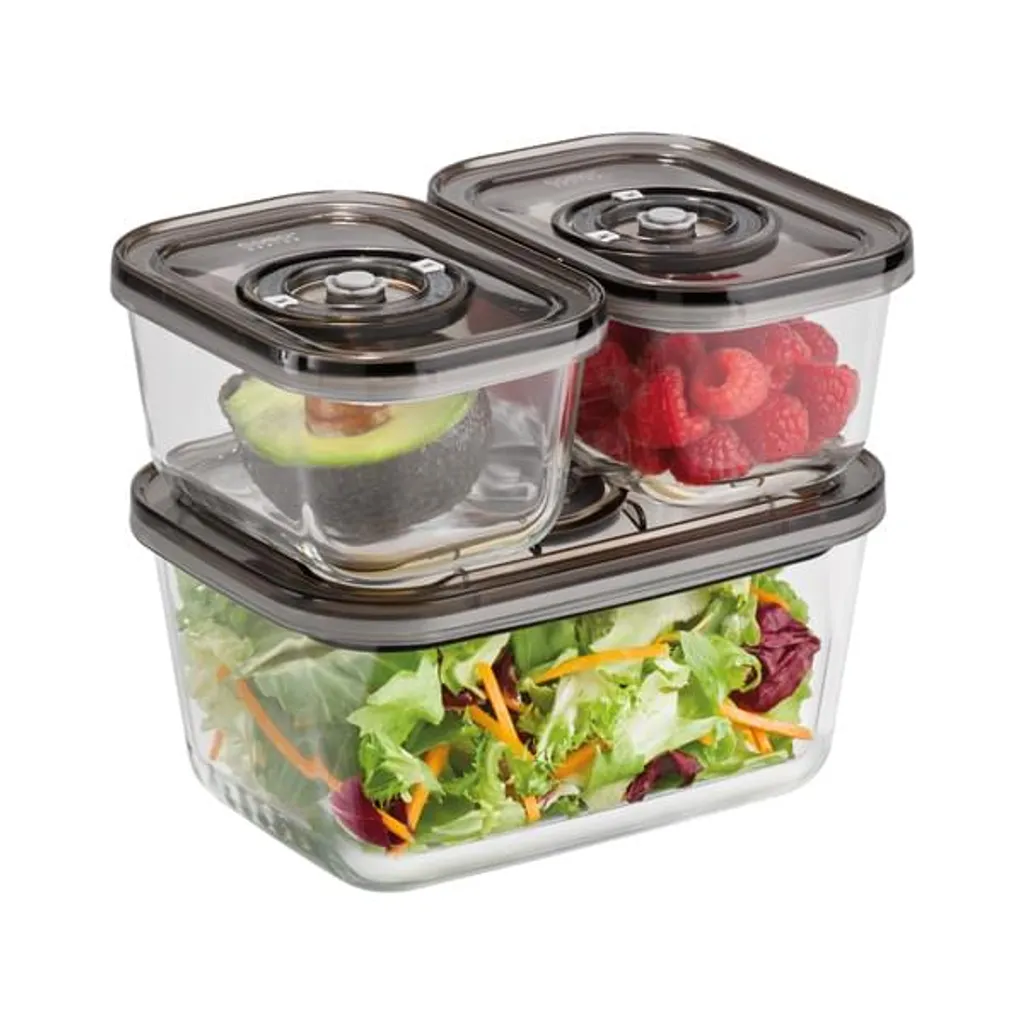 Caso Vakuum-Frischebehälter 3er Set - Für Platzsparende Aufbewahrung (1er Pack) 9 Caso Vakuum-Frischebehälter 3er Set - Für Platzsparende Aufbewahrung (1er Pack) – Bild 7