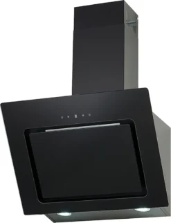PKM Dunstabzugshaube Mit Randabsaugung Kopffreihaube S7-60ABTH Glas Schwarz 60cm