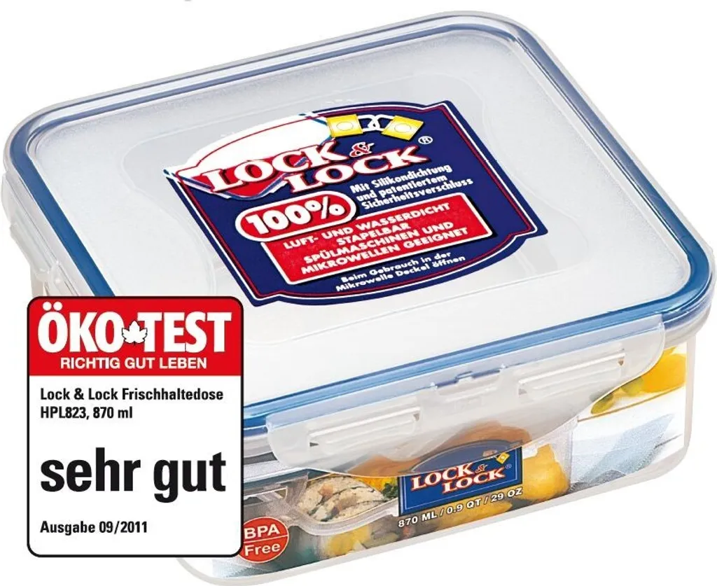 Lock & Lock LocknLock Classic Vorteilspack 3tlg. 2,61L 3 X HPL823 (870ml) HPL823O3 3 Lock & Lock LocknLock Classic Vorteilspack 3tlg. 2,61L 3 X HPL823 (870ml) HPL823O3