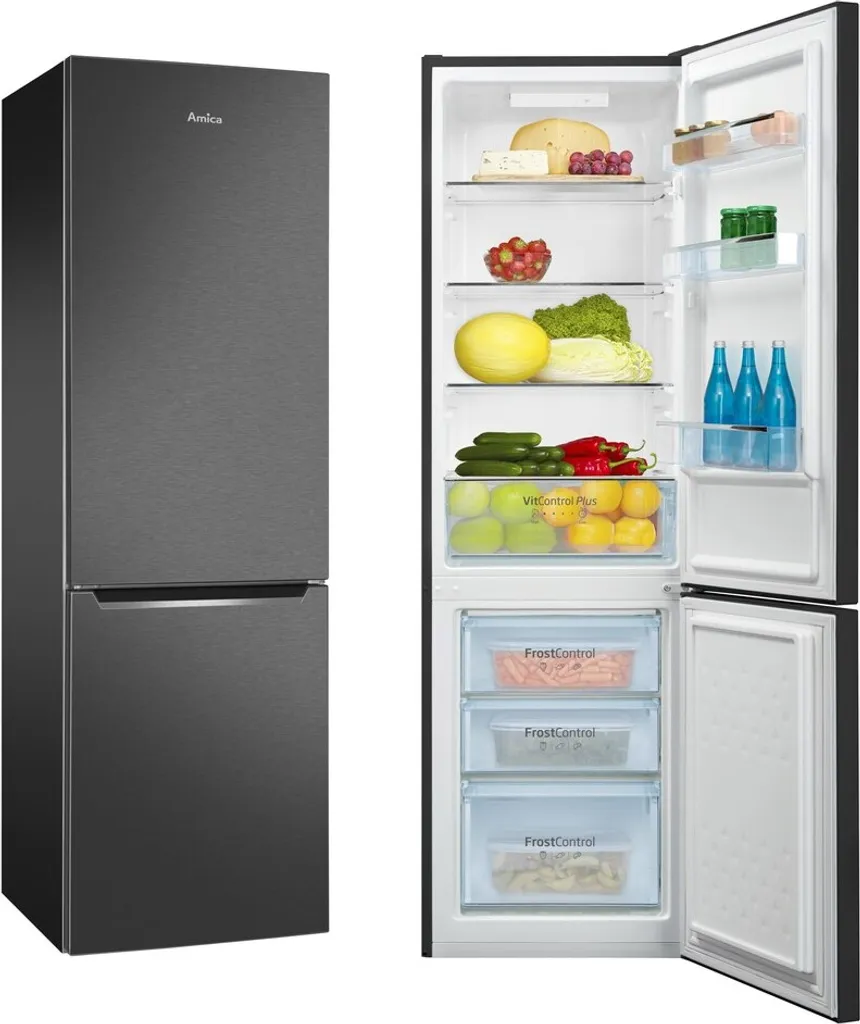 Amica - KGCL 387 150 S - Kühl-Gefrierkombination - Schwarze Edelstahloptik 3 Amica - KGCL 387 150 S - Kühl-Gefrierkombination - Schwarze Edelstahloptik