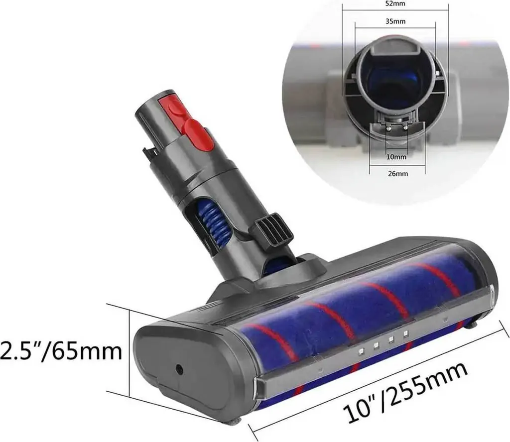 Soft Bodendüse Bürste Für Dyson V7 V8 V10 V11 Walze Bürstenwalze + LED 4 Soft Bodendüse Bürste Für Dyson V7 V8 V10 V11 Walze Bürstenwalze + LED – Bild 2