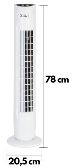 Zilan Turmventilator | 3 Stufen | 2 Modi | 7,5h Timer | Fernbedienung | Oszillierend | -Kaufland Verkäufe f0723ba82897a6a22c2ec9a475585076