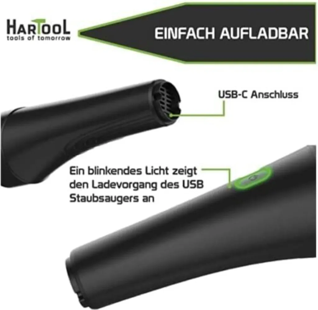 HARTOOL Akku Handstaubsauger Beutellos 3 In 1 Handstaubsauger - Luftpumpe - Vakuumpumpe 8 HARTOOL Akku Handstaubsauger Beutellos 3 In 1 Handstaubsauger - Luftpumpe - Vakuumpumpe – Bild 6