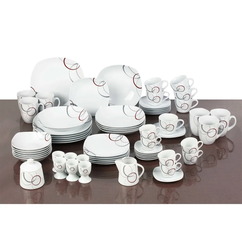 Kombiservice 62 Tlg. Palazzo, Eckige Form 3 Kombiservice 62 Tlg. Palazzo, Eckige Form