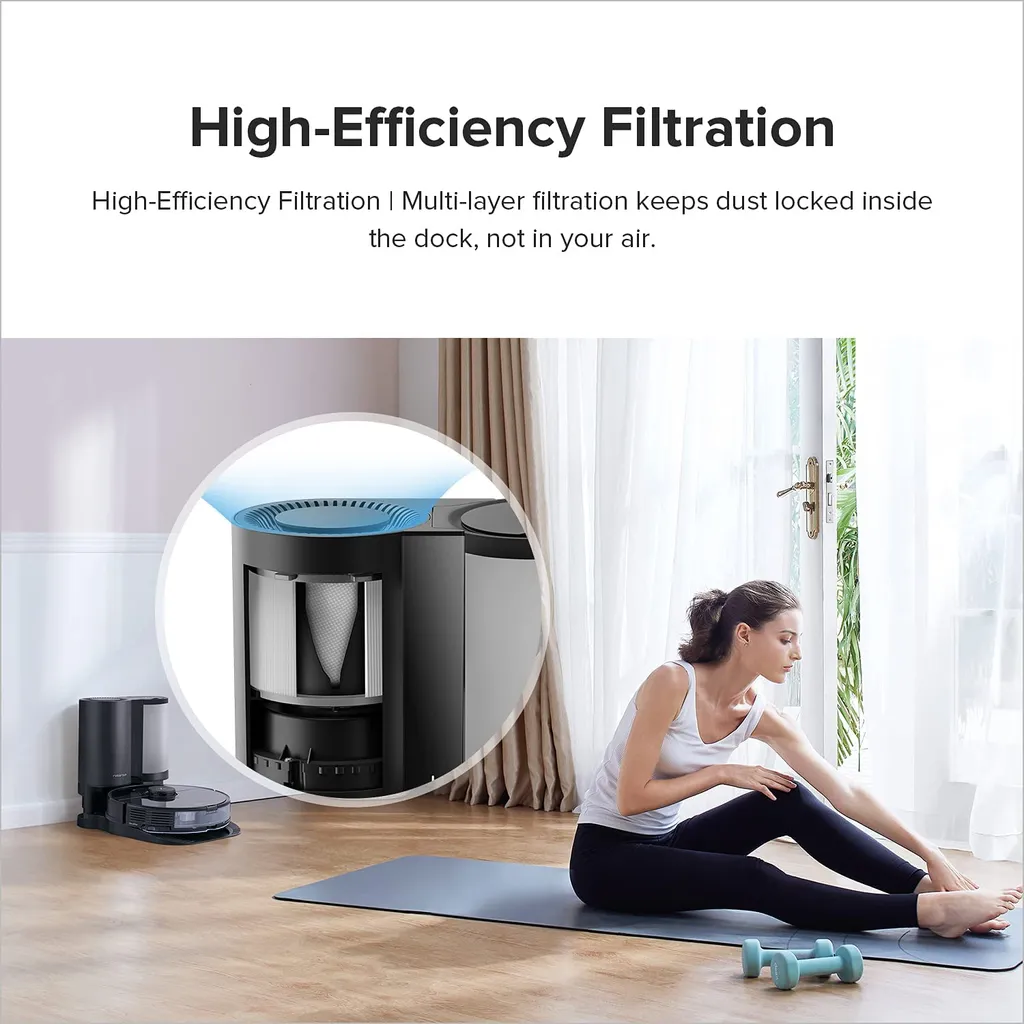 Roborock Auto-Empty Dock Für Roborock S7, S7 MaxV Staubsauger Roboter, Automatic Dust Collection, 3L Dust Bag, App-Control Schwarz 6 Roborock Auto-Empty Dock Für Roborock S7, S7 MaxV Staubsauger Roboter, Automatic Dust Collection, 3L Dust Bag, App-Control Schwarz – Bild 4