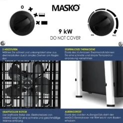 MASKO® Elektroheizer Heizlüfter Bauheizer Mit Integriertem Thermostat Elektrisch Heizgerät Mit 3 Heizstufen Heizgebläse Für Innen- Und Außeneinsatz Überlastschutz Elektroheizgebläse , Farbe:Weiß, Größe:9 KW 15 MASKO® Elektroheizer Heizlüfter Bauheizer Mit Integriertem Thermostat Elektrisch Heizgerät Mit 3 Heizstufen Heizgebläse Für Innen- Und Außeneinsatz Überlastschutz Elektroheizgebläse , Farbe:Weiß, Größe:9 KW -Kaufland Verkäufe f1bcf424879fae0b50055e8645e87159