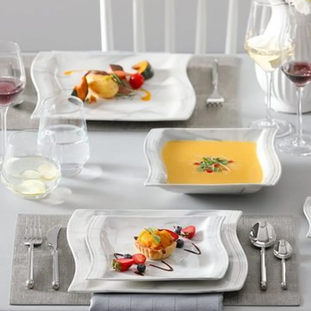 MALACASA, Serie Flora, 30 Tlg. Marmor Porzellan Geschirrset Kombiservice Tafelservice Mit Je 6 Kaffeetassen, 6 Untertassen, 6 Dessertteller, 6 Suppenteller Und 6 Flachteller 9 MALACASA, Serie Flora, 30 Tlg. Marmor Porzellan Geschirrset Kombiservice Tafelservice Mit Je 6 Kaffeetassen, 6 Untertassen, 6 Dessertteller, 6 Suppenteller Und 6 Flachteller – Bild 7