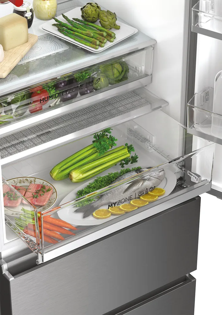 Haier HTW7720ENMP 3 Door Kühl Gefrier Kombination Mit Edelstahlfront WIFI CONNECTED 4 Haier HTW7720ENMP 3 Door Kühl Gefrier Kombination Mit Edelstahlfront WIFI CONNECTED – Bild 2