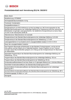 Bosch Serie 6 WTG86402 Kondenstrockner - Weiß 34 Bosch Serie 6 WTG86402 Kondenstrockner - Weiß -Kaufland Verkäufe f2d3d96dfc6b298bca29224e790bbb7b