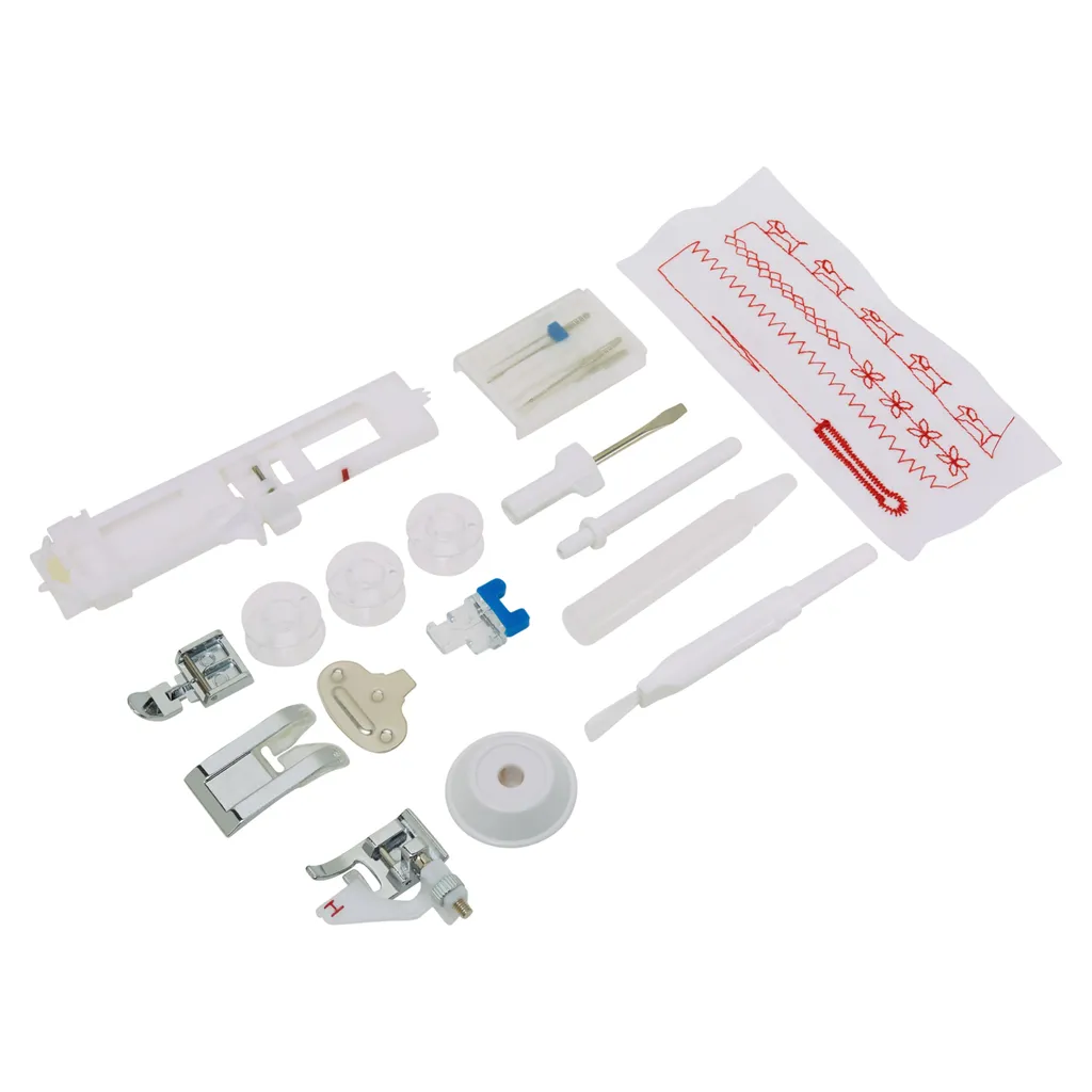 MEDION MD 15694 Digitale Nähmaschine/Knopflochautomatik/100 Stiche/100 Alphabetstiche/69 Doppel-Nadel-Stiche/LED-Nählicht/weiß 12 MEDION MD 15694 Digitale Nähmaschine/Knopflochautomatik/100 Stiche/100 Alphabetstiche/69 Doppel-Nadel-Stiche/LED-Nählicht/weiß – Bild 10