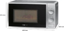Clatronic Mikrowelle Mit Grill MWG 792, 700 Watt Mikrowellen- + 800 Watt Grillleistung, 30 Minuten-Timer Mit Endsignal, 20 Liter Garraum Mit Beleuchtung, Silber -Kaufland Verkäufe f365d5e7dceafaa9a3914c35e5236c93