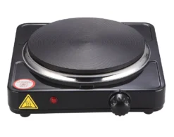 Einzelkochplatte 1500W Elektro Kochplatte Herd Platte Kochfeld Camping Schwarz