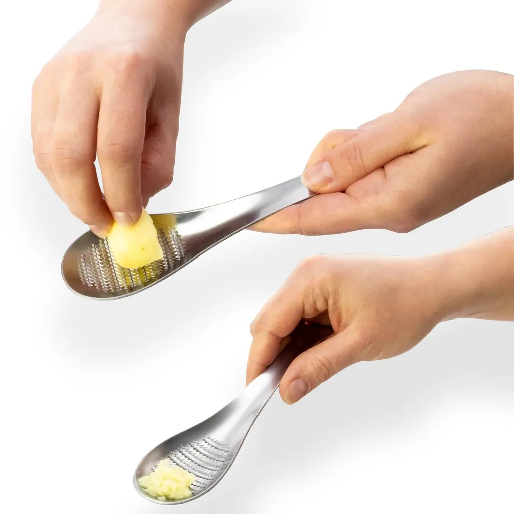 Ingwerreibe Knoblauch Ginger Löffelreibe Gewürzreibe Muskatreide Edelstahl Reibe 11 Ingwerreibe Knoblauch Ginger Löffelreibe Gewürzreibe Muskatreide Edelstahl Reibe – Bild 9