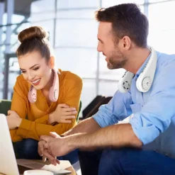 Tragbarer Halsventilator Klimaanlage, 360° Bladeless Kühlventilator Tragbar Nacken Klimaanlage Mit Kühlung Chip & LCD-Schirm, Wiederaufladbarer USB-Sportventilator Für Büro Turnhalle Strand -Kaufland Verkäufe f48c394aa479ef3935e0a68aace94832