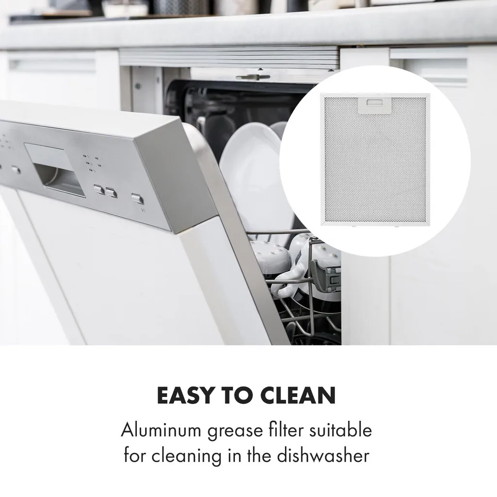 Klarstein Contempo 90 Unterbauhaube , Dunstabzugshaube , Abluft/Umluft , Breite: 90 Cm , Max. Abluftleistung: 175 M³/h , Installation: Wand- Oder Unterschrankanbau , Material: Gebürsteter Edelstahl / Schwarze Acrylglasfront , LED 8 Klarstein Contempo 90 Unterbauhaube , Dunstabzugshaube , Abluft/Umluft , Breite: 90 Cm , Max. Abluftleistung: 175 M³/h , Installation: Wand- Oder Unterschrankanbau , Material: Gebürsteter Edelstahl / Schwarze Acrylglasfront , LED – Bild 6