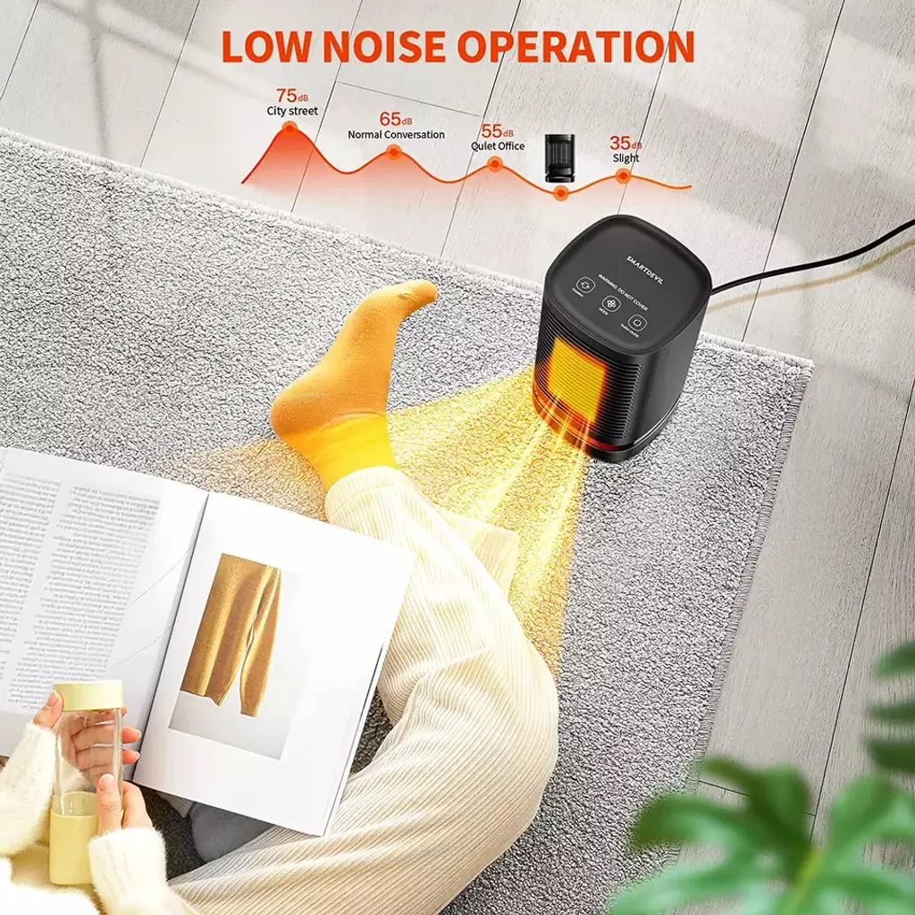 Technoheat Keramikheizlüfter Keramikheizlüfter Praktisch Tragbar 70°Oszillation, Leicht Tragbar Mit Touchpad 6 Technoheat Keramikheizlüfter Keramikheizlüfter Praktisch Tragbar 70°Oszillation, Leicht Tragbar Mit Touchpad – Bild 4