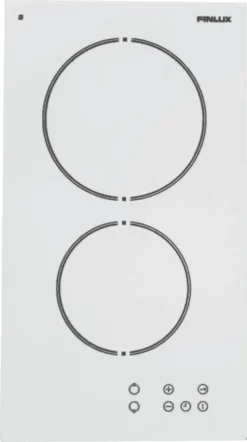 Einbaukochfeld Finlux FXVT 400 ECO, Glaskeramik, 2 Kochzonen, Touch Control, Weiß