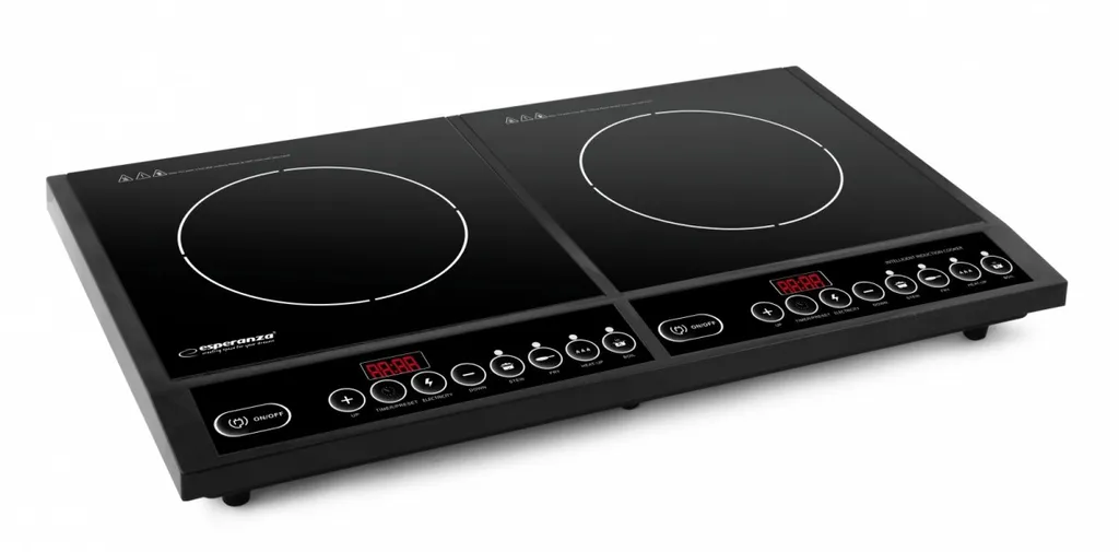 ESPERANZA *2-BURNER INDUCTION PLATE ST.MARIA - Schwarz - Arbeitsfläche - Zonen-Induktionskochfeld - 3 ESPERANZA *2-BURNER INDUCTION PLATE ST.MARIA - Schwarz - Arbeitsfläche - Zonen-Induktionskochfeld -