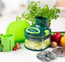 Genius Nicer Dicer Pegasus Gemüsezerkleinerer 10-tlg | Handzugdeckel | Geringer Kraftaufwand | Gemüseschneider Für Schnelles & Sicheres Arbeiten | Fein Reiben + Grob Schneiden -Kaufland Verkäufe f6a216526cabf1633a02f6d10904e98f