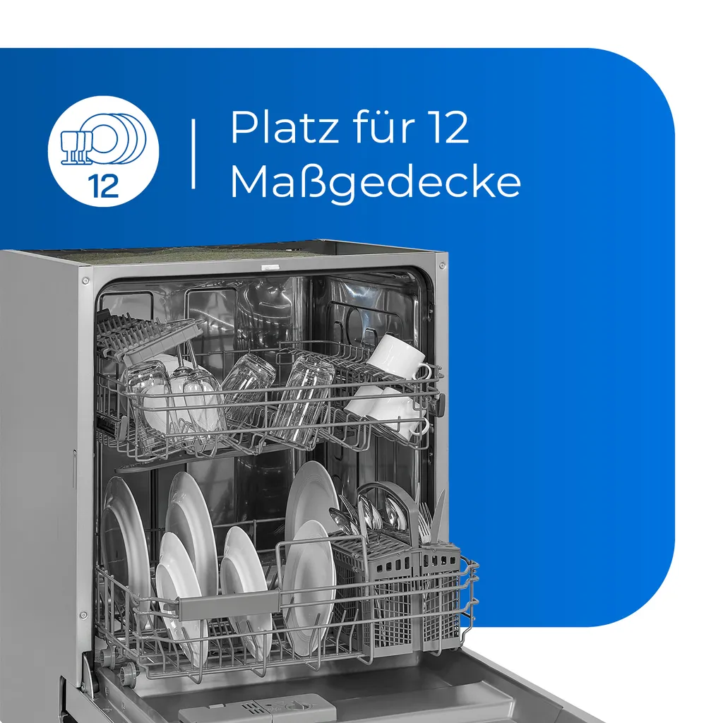 Exquisit Einbaugeschirrspüler EGSP1012-EB-030E Inox | Teilintegriert | 12 Gedecke | Inox 7 Exquisit Einbaugeschirrspüler EGSP1012-EB-030E Inox | Teilintegriert | 12 Gedecke | Inox – Bild 5