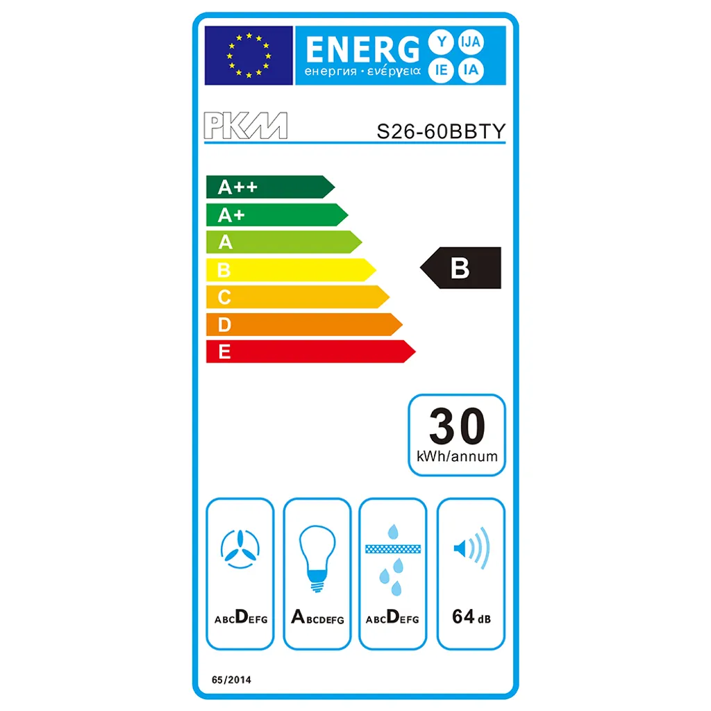 PKM Dunstabzugshaube Mit Randabsaugung Wandhaube Kopffreihaube 60 Cm S26-60BBTY 6 PKM Dunstabzugshaube Mit Randabsaugung Wandhaube Kopffreihaube 60 Cm S26-60BBTY – Bild 4