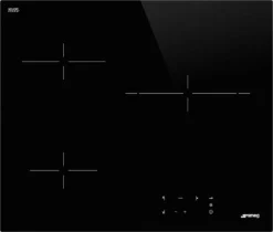 Smeg Universal SE263TD1, Schwarz, Integriert, 60 Cm, Zonen-Induktionskochfeld, Glaskeramik, 3 Zone(n)