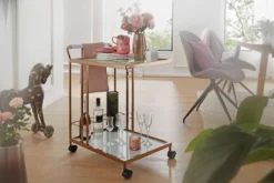 WOHNLING Design Servierwagen Gold 67x80x45 Cm | Mobiler Beistelltisch | Speisewagen Mit Glasplatte | Küchenwagen Milchglas | Teewagen | Mini Bar Auf Rollen -Kaufland Verkäufe f906b099bf05e61b203dd21fcefe3f16