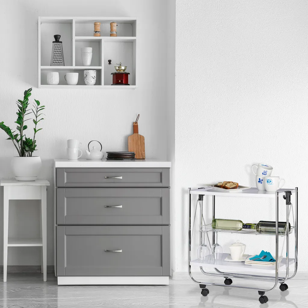 Relaxdays Serviertablett Klappbar 4 Relaxdays Serviertablett Klappbar – Bild 2