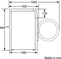 Bosch WAV28MWIN Serie 8 Waschmaschine Frontlader/A / 48 KWh/100 Waschzyklen / 1400 UpM / 9kg / Weiß/Fleckenautomatik / 4D Wash System/Home Connect/EasyStart -Kaufland Verkäufe f98b615da3749077ffa40bb0e0be5735
