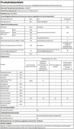 Gorenje - RBIU609EA1 - Unterbau-Kühlschrank Mit Gefrierfach - Festtür-Technik -Kaufland Verkäufe f9ad32dca14142622e8f87f3601c0454
