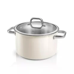 Topf Mit Glasdeckel Kochtopf INDUKTION Edelstahl SUPPENTOPF Weiß TESCOMA 6 L