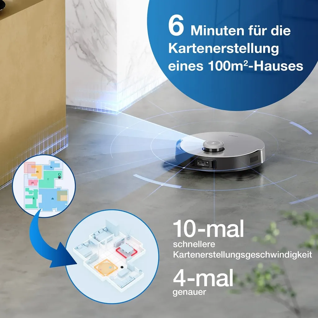 Ecovacs Deebot X1 Omni Saugroboter Wischfunktion Kamera 4 Reinigungsstufen 0,4 L 17 Ecovacs Deebot X1 Omni Saugroboter Wischfunktion Kamera 4 Reinigungsstufen 0,4 L – Bild 15