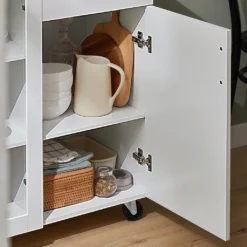 SoBuy FSB57-W Sideboard Auf Rollen Küchenwagen Küchenschrank Rollwagen Aufbewahrungsschrank Küchekommode Küchentrolley Weiß BHT Ca.: 116x86x40cm -Kaufland Verkäufe faaeb214760292b386398dfd03aa9867