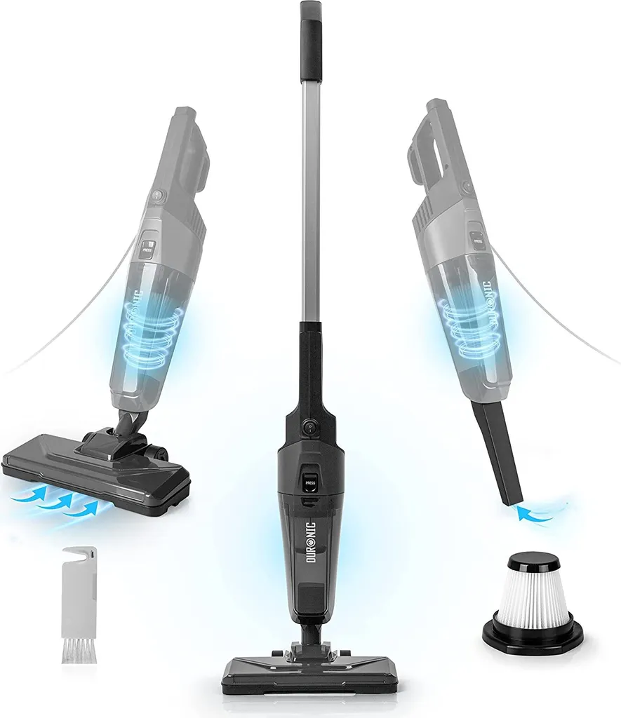 Duronic VC9 Bodenstaubsauger | 2-in-1 Handstaubsauger Und Stielstaubsauger | Inkluviv Bodenbürste Für Tierhaar Und Zubeh 3 Duronic VC9 Bodenstaubsauger | 2-in-1 Handstaubsauger Und Stielstaubsauger | Inkluviv Bodenbürste Für Tierhaar Und Zubeh