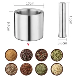 2er Set BAYLI Edelstahl Mörser Mit Stößel & Deckel - Massiver Gewürzmörser Für Die Küche - Bruchfeste Kräutermühle - Gewürzmühle Für Kräuter Und Gewürze - Tabletten Zerkleiner - Tablettenmörser 29 2er Set BAYLI Edelstahl Mörser Mit Stößel & Deckel - Massiver Gewürzmörser Für Die Küche - Bruchfeste Kräutermühle - Gewürzmühle Für Kräuter Und Gewürze - Tabletten Zerkleiner - Tablettenmörser -Kaufland Verkäufe fc65559871afd236065947bd4b68ce40
