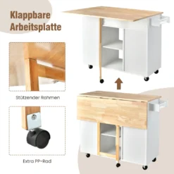 COSTWAY Küchenwagen Mit Ausziehbarer Arbeitsfläche, Servierwagen Auf Rollen, Kücheninselwagen Holz, Küchenschrank Mit Ablagen & Schublade & Gewürzregal, Küchentrolley Für Küche Esszimmer (Weiß) 13 COSTWAY Küchenwagen Mit Ausziehbarer Arbeitsfläche, Servierwagen Auf Rollen, Kücheninselwagen Holz, Küchenschrank Mit Ablagen & Schublade & Gewürzregal, Küchentrolley Für Küche Esszimmer (Weiß) -Kaufland Verkäufe fd1f7d63a8522206ef428076d99c86ad
