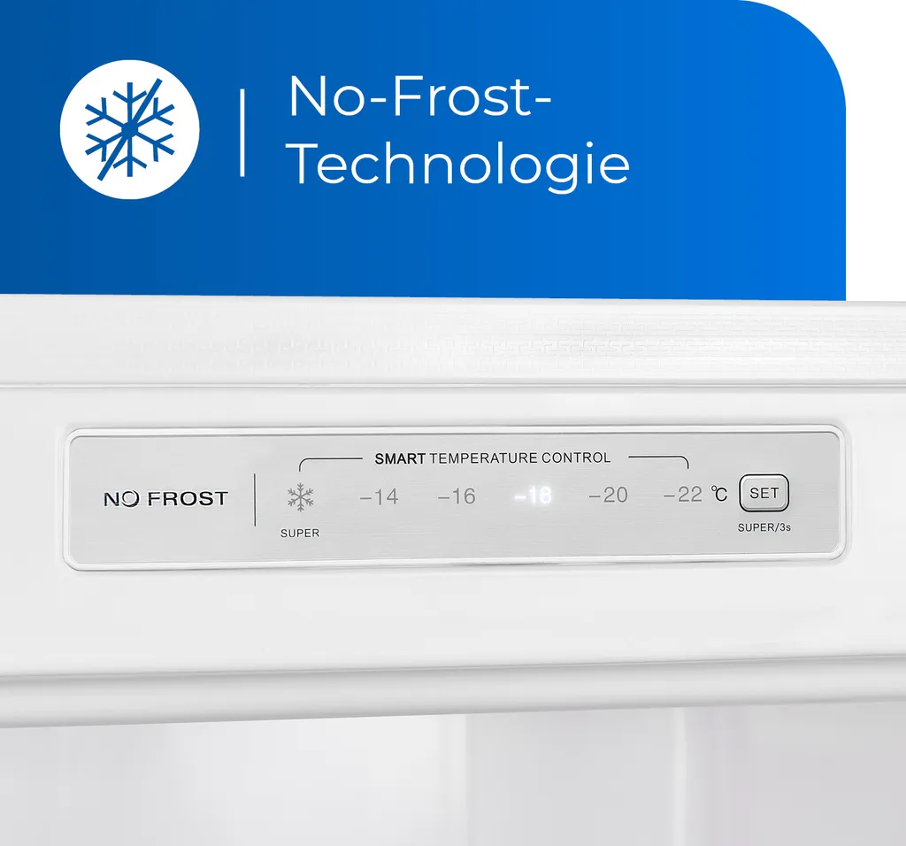 Exquisit Gefrierschrank GS271-NF-H-040D Weiss | 204 L Nutzinhalt | NoFrost | LED-Anzeige 5 Exquisit Gefrierschrank GS271-NF-H-040D Weiss | 204 L Nutzinhalt | NoFrost | LED-Anzeige – Bild 3