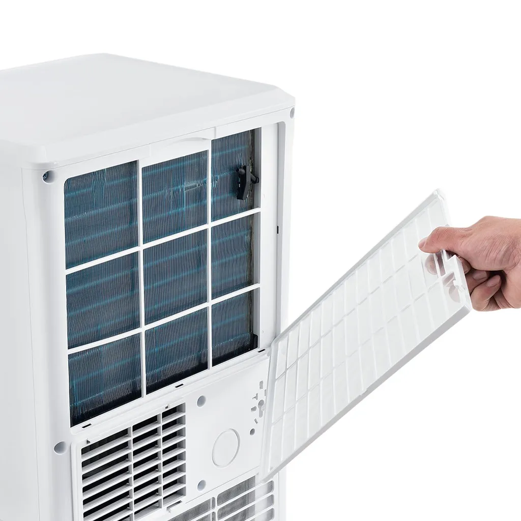 Juskys Lokale Klimaanlage MK950W2 Mit Fernbedienung & Timer - 9000 BTU – 3in1 Klimagerät Zur Kühlung, Ventilation, Entfeuchtung - Energieklasse A 17 Juskys Lokale Klimaanlage MK950W2 Mit Fernbedienung & Timer - 9000 BTU – 3in1 Klimagerät Zur Kühlung, Ventilation, Entfeuchtung - Energieklasse A – Bild 15